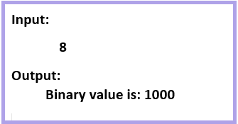 Conversion program from decimal to binary