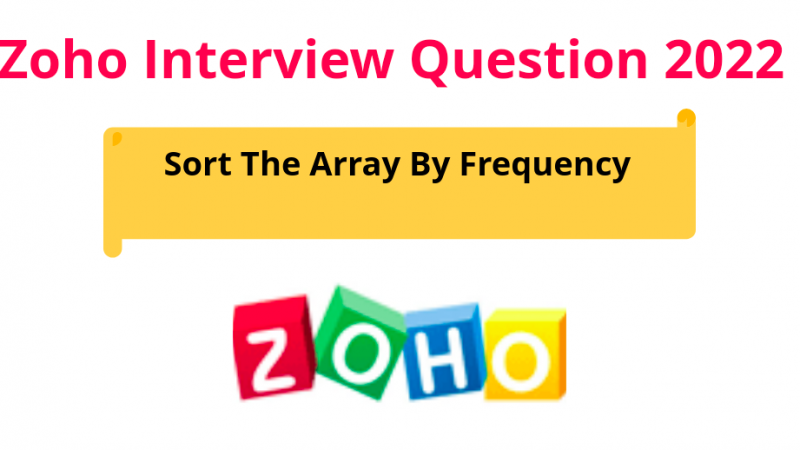Zoho Interview Question 2022 | Sorting